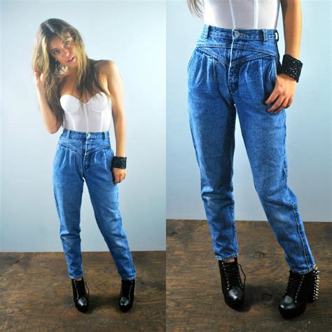 Vintage 1990s Jeans High Waist Acid Wash By Bushwickcouture