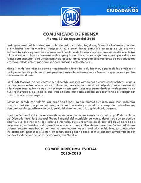 Renuncia diputado José Manuel Tablas Pimentel al PAN el partido le