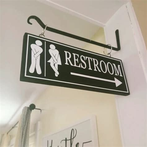 New Restroom Sign Potty Dance Sign Restroom Symbols Bathroom Etsy
