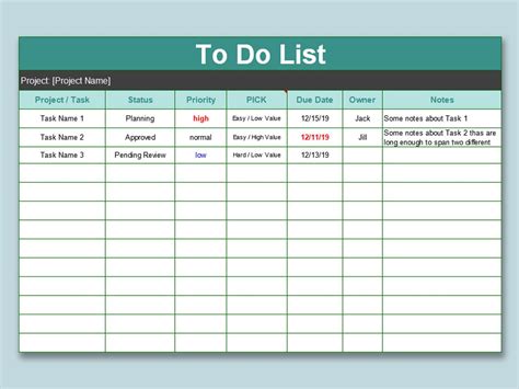 Task List Template Excel Spreadsheet Images And Photos Finder
