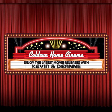 Retro Marquee Personalized Cinema Sign With Searchlights