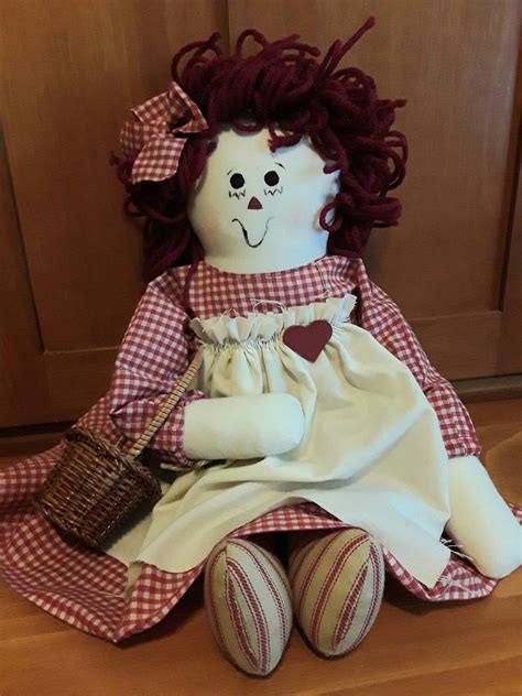Handmade Raggedy Ann Doll Baby Doll Country Rag Doll Etsy
