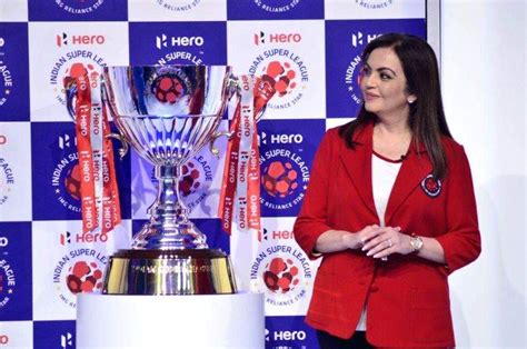 Nita Ambani Unveils Indian Super League Trophy In Mumbai