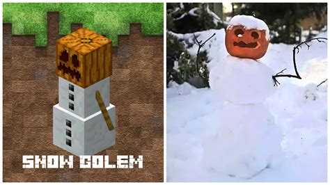 Minecraft Snow Golem In Real Life Characters Mobs Зомби Оборотни