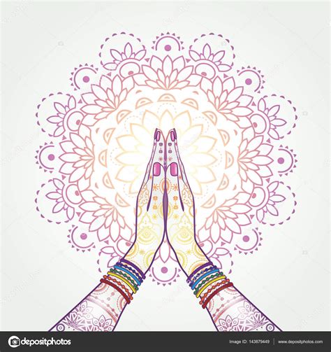 Namaste Decorated Yoga Stock Vector Image By ©iostephy 143879449