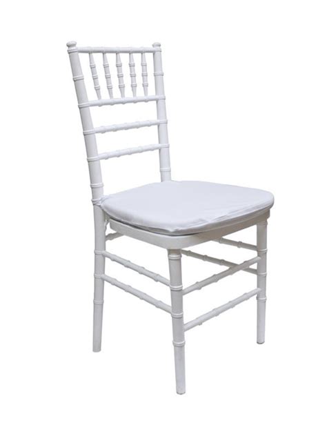If you are an event planner, event facility manager or event rental company you know that hard cushions are the most popular choice for chiavari chairs. White Chiavari Chair w/ Cushion | Chairs