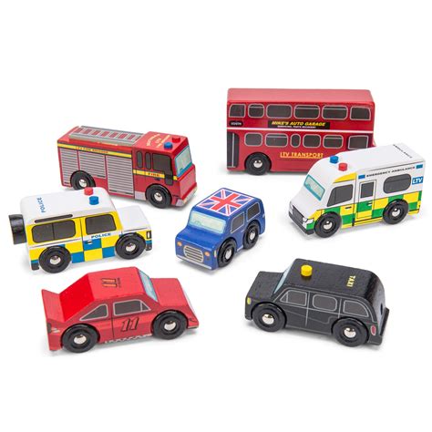 Le Toy Van Iconic Wooden London Themed Play Vehicle Set 7 Pieces