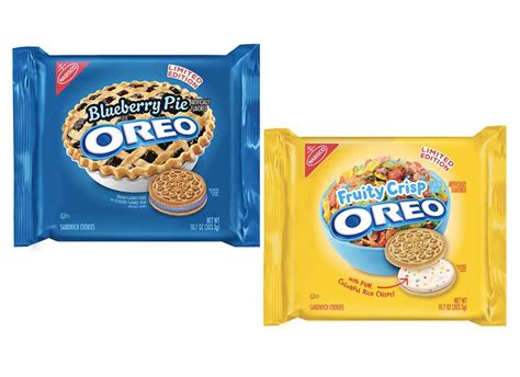 New Oreo Flavors Blueberry Pie And Fruity Crisps