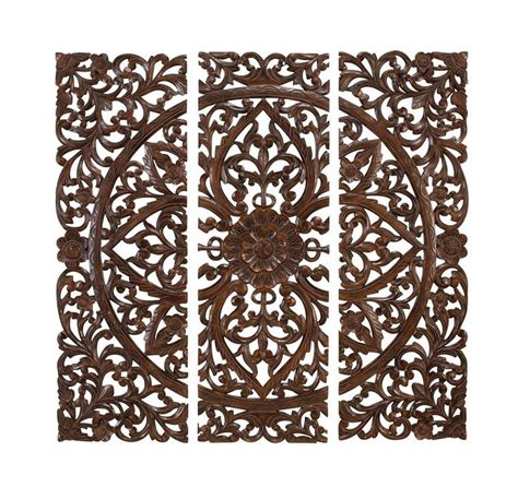 Abchomecollection 3 Piece Wooden Carved Wall Décor Wayfair Carved