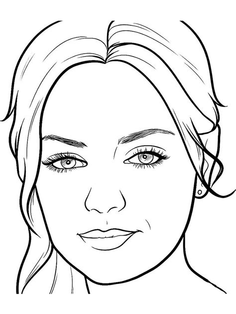 Face Coloring Pages Simple Face Drawing Drawing Tutorial Face