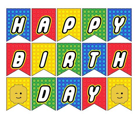 Lego Happy Birthday Banner Free Printable

