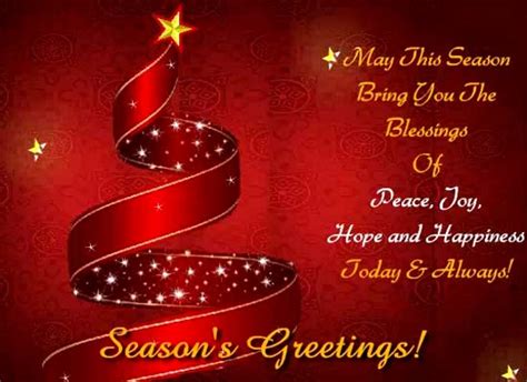 The Blessings Of The Wonderful Season Free Seasonal Blessings Ecards