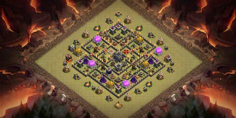 2022 Clash Of Clans Th9 War Base Layout With Base Copy Link Base Of Clans