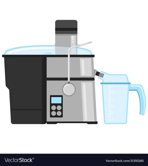 Juicer Icon Flat Style Isolated White Home Vector Image