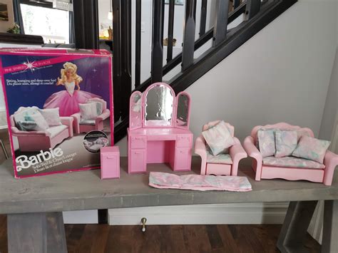 Vintage Barbie Pink Sparkles Divanoletto And Sedialounger Set Etsy