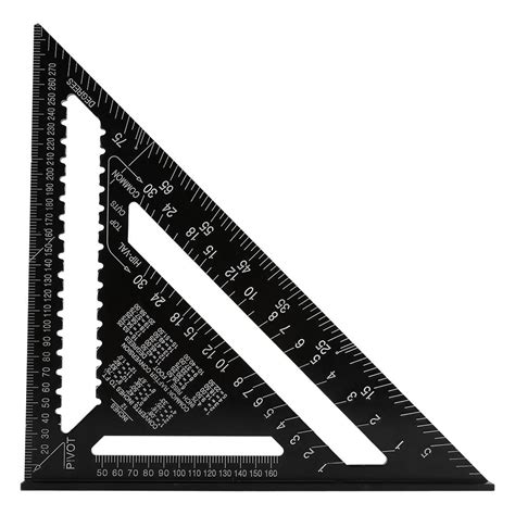Lyumo 12 Inch Square Ruler Measuring Tool Aluminum Alloy Triangle