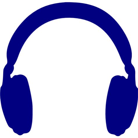 Navy blue headphones 2 icon - Free navy blue headphones icons png image