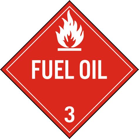Fuel Oil Class Placard Get Off Now