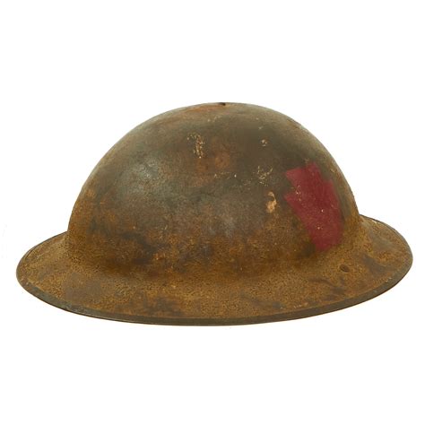 Original Us Wwi M1917 Doughboy Helmet With Original Camouflage