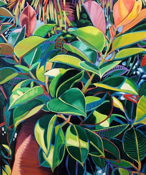 I Love This Rubber Tree Plant Painting I Did This Summer After A Trip