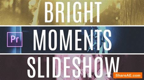 A simple slideshow with a variety of overlays and boxed headings. Videohive Bright Moments Slideshow MOGRT - Premiere Pro ...