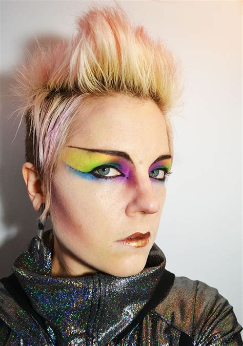makeup monday 80 s neon punk aka billybowiefrank punk makeup rock makeup 80s punk makeup