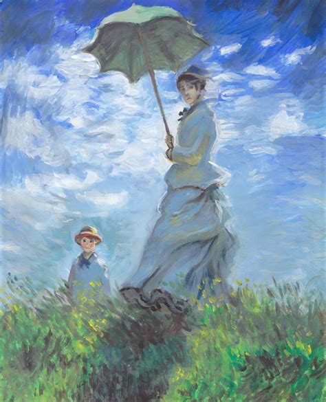 Woman With A Parasol 1875 Claude Monet B1814 D1926 Oil On Canvas