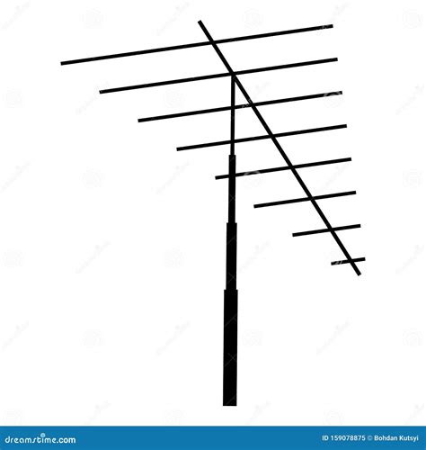 Icon Television Antenna For Receiving Tv Signal Stock Illustration