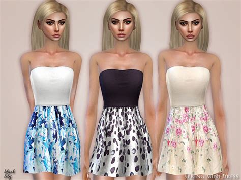 Spring Mini Dress By Black Lily At Tsr Sims 4 Updates