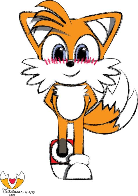 Tails Drawing For Somesonicficfreak By Fennecfoxee On Deviantart