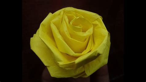 How To Make A Rose With Tissue Paper Quick And Easy Youtube