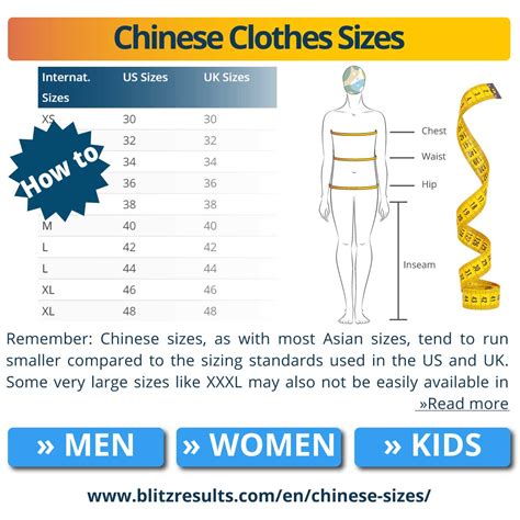 China Size Conversion Chart Clothing Men
