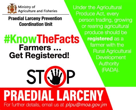Praedial Larceny Prevention Unit Ministry Of Agriculture Fisheries
