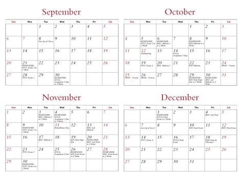 How To Use A Semester At A Glance Wall Calendar Sfu Library