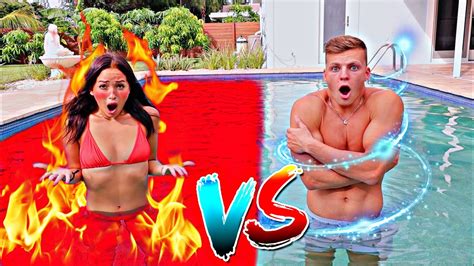 Hot Vs Cold Pool Challenge Youtube