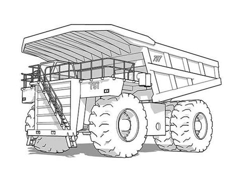 super dump truck  mining site coloring page kids play color