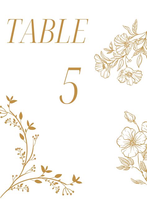 Simple Printable Table Numbers For Weddings Or Ceremony Etsy Uk