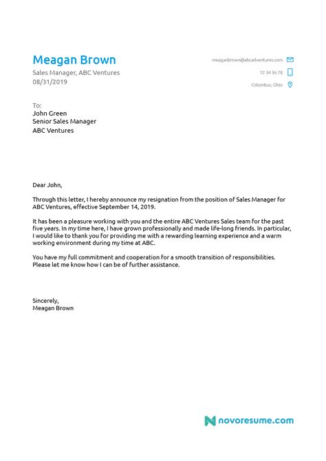 5 Letter Of Resignation Templates Download Now In 2020 Resignation