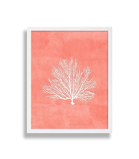 Coral Print Living Room Art Print Beach Decor Modern Design Etsy