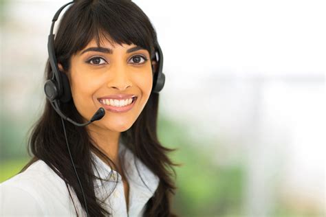 Happy Female Indian Call Center Operator Mplp Group
