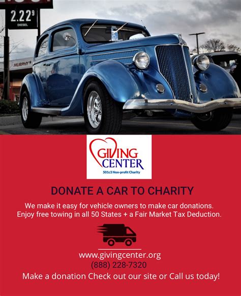 Donate Car To Giving Center Charity Donate Car Charity Tax Deductions