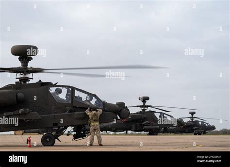 The Armys New Apache Ah 64e Attack Helicopter Is Displayed At