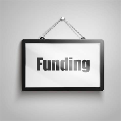 Premium Vector Funding Text Sign