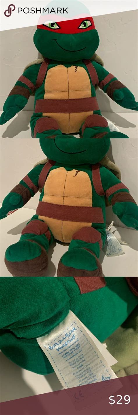 Build A Bear Raphael Nickelodeon Teenage Mutant Ninja Turtles Tmnt Plush In Teenage