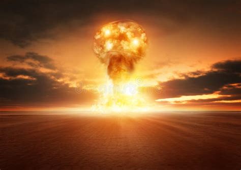 Atom Bomb Explosion Stock Image Image Of Fireball Danger 32766239