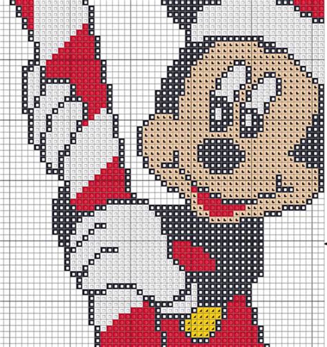 Mickey Mouse Counted Cross Stitch Pattern Pdf Cross Stitch Etsy