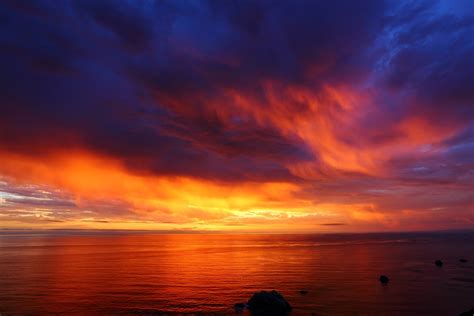 Sunset Over The Pacific Ocean