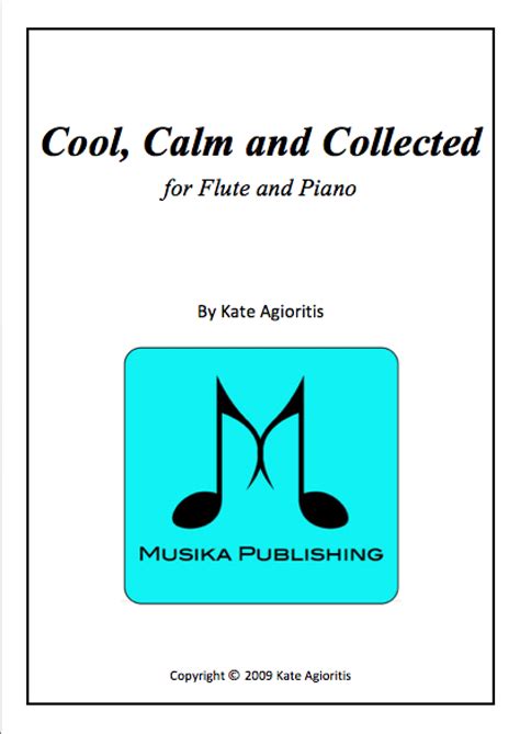 Cool Calm And Collected For Flute And Piano Sheet Music Marketplace