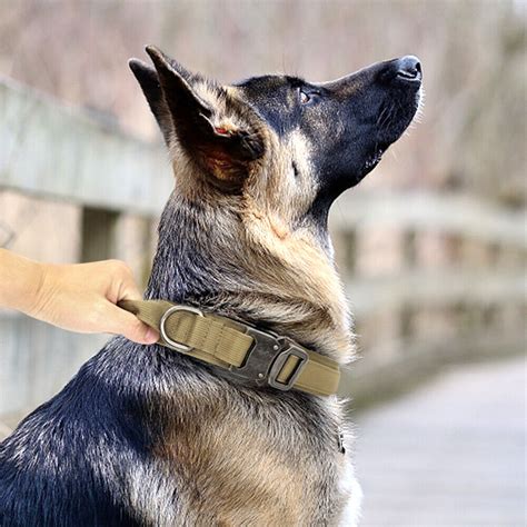 Tactical Military Dog Collars K9 Training With Handle Heavy Duty German