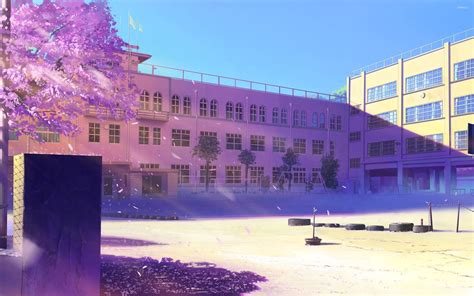Anime School Yard Wallpapers Wallpaper Cave